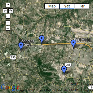 Copperas Cove Area Map
